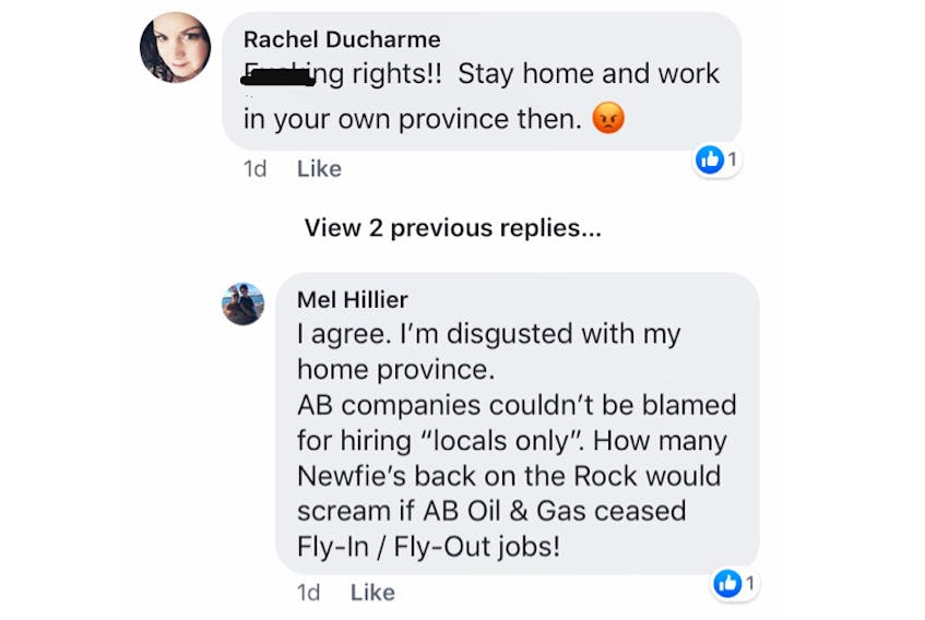 Some comments on social media by Albertans who are angry about how Newfoundlanders and Labradorians voted in Monday’s federal election.