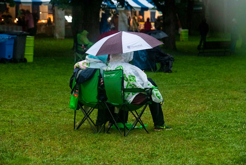 Spectators at last weekend’s Newfoundland and Labrador Folk Festival often had to deal with rain, sprinkles and showers.