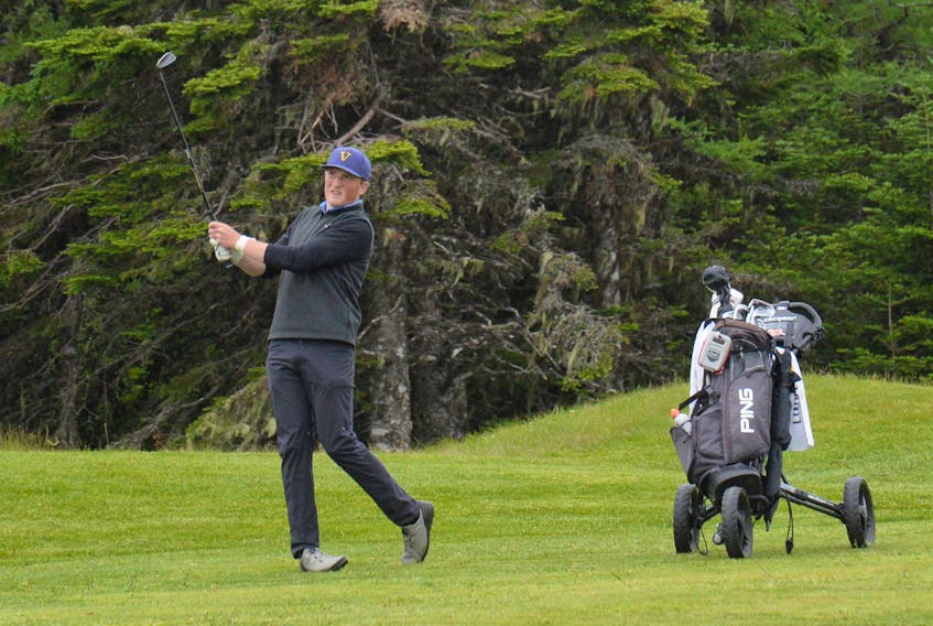 Michael Simms finished off the provincial junior golf championships in fine fashion Wednesday at Glendenning Golf, carding a four-under-par 67, the best-single day score of anyone in the event. Simms won his first Newfoundland and Labrador Golf Association junior boys title with a 213 three-day total.