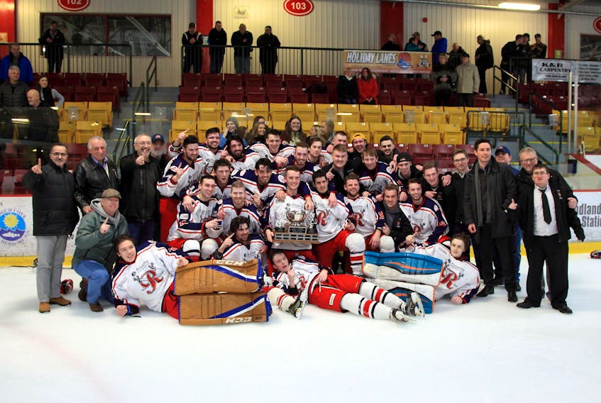 The CBR Renegades won the Mary Brown’s St. John’s Junior Hockey League championship last year in a thrilling fashion, beating the Mount Pearl Blades 3-2 in double overtime in Game 7 of the league final. — Ulf Teschendorff photo