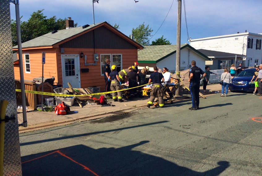 Three people were taken to hospital as the result of an accident on Goodridge Street in St. John’s Tuesday afternoon.