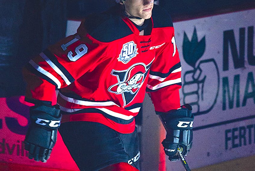 Dawson Mercer of Bay Roberts is one of the top NHL draft-eligible players in the Quebec Major Junior Hockey League. He’s coming off a 30-goal season. — Drummondville Voltigeurs photo