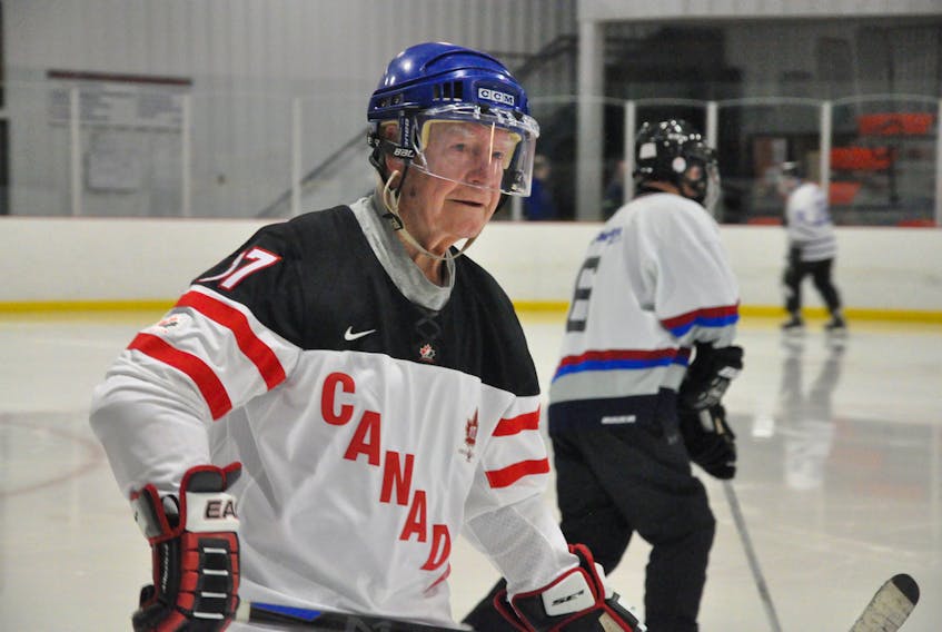 George Faulkner was playing hockey upwards of three times per week the past couple of years, but at 85, he’s scaled it back a bit. But he still loves to get out and have a game.