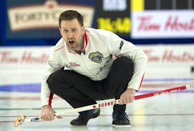 After a loss earlier in the day, Brad Gushue and Team Canada roared back to beat Manitoba later Friday during championship pool play at the Tim Hortons Brier in Calgary.