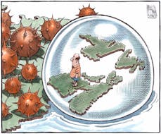 SaltWire Network cartoonist Bruce MacKinnon's June 26 cartoon on the Atlantic bubble.