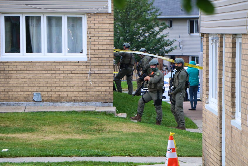 The RNC responded to an incident at Cowperthwaite Court in St. John's Friday evening. GLEN WHIFFEN/THE TELEGRAM