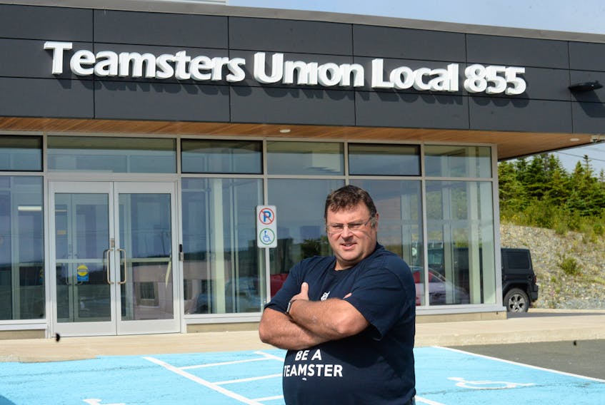Hubert Dawe of the Teamsters Union, Local 855, pictured outside his office on Mews Place in St. John’s, Newfoundland and Labrador,  on Tuesday morning.