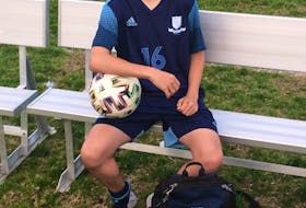 Dylan Owens of the Feildians under-16 team is beating the odds as he returns to soccer following a near-catastrophic accident in February.