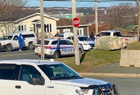 The RNC closed down a section of Empire Avenue in St. John's Monday while dealing with a call to residence on the street. Rosie Mullaley/The Telegram