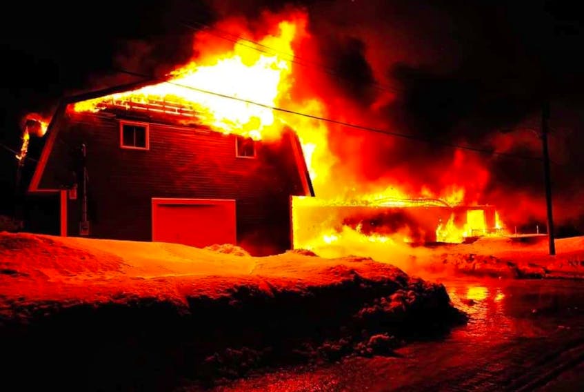 A warehouse in the Riverhead area of Harbour Grace was destroyed by fire late Wednesday night. The cause of the fire is under investigation. — RAY VERGE