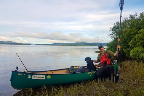 “Newfoundland Explorer” Justin Barbour and his trusty sidekick Saku completed a long journey from the Long Range Mountains in Labrador and wound up in Cape Broyle. He has chronicled that journey into a new book titled “Man and Dog” that was released on Oct. 5. — Submitted