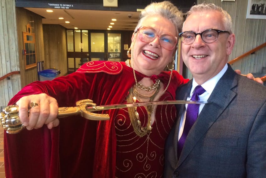Actress Mary Walsh (seen here in character as Marg, Princess Warrior) with St. John’s Mayor Danny Breen will host the 2020 East Coast Music Awards gala Thursday, April 30, 2020 at Mile One Centre in St. John’s. Joe Gibbons/The Telegram