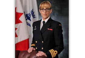 Michele Tessier of Grand Bank became just the third woman to command a Canadian navy warship in 2010. She is planning to retire this fall after a rewarding 25-year military career. — Contributed photo