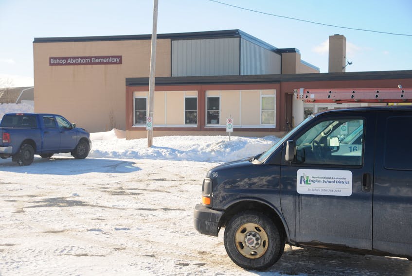 Newfoundland and Labrador English School District staff were at Bishop Abraham Elementary in St. John's Friday preparing for the school's eventual reopening.