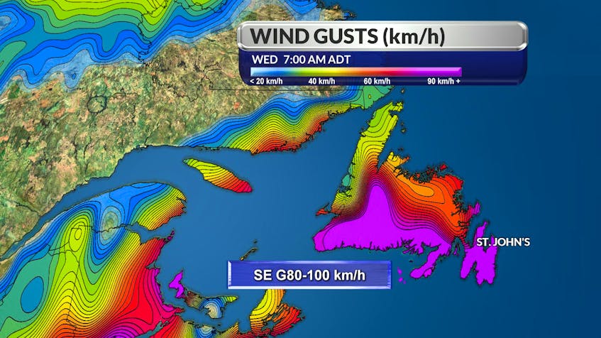 Teddy's expected windy impact on Newfoundland and Labrador. - CINDY DAY/SALTWIRE NETWORK