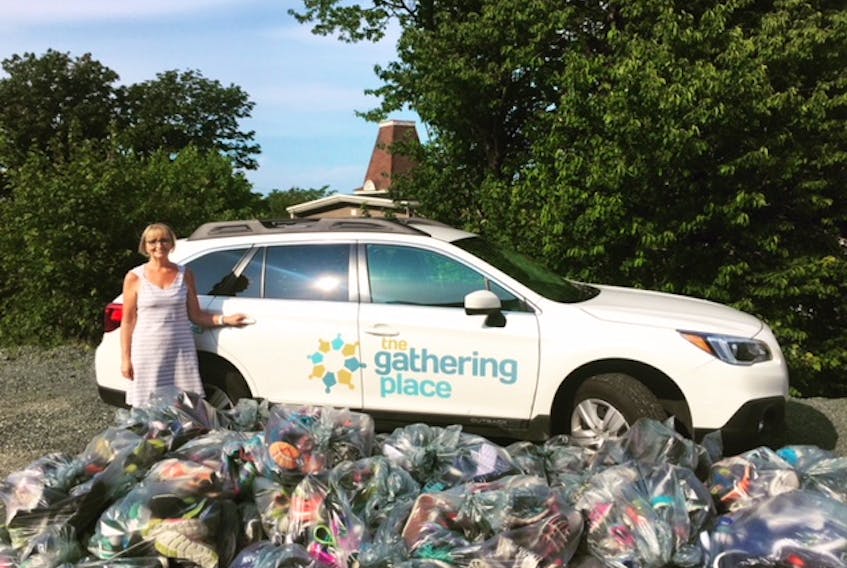 Last year, Susan Matthews was able to convince more than 1,000 people to drop off their gently used sneakers to the annual shoe drive she and her group Taking Strides operates in support of The Gathering Place in St. John’s.
