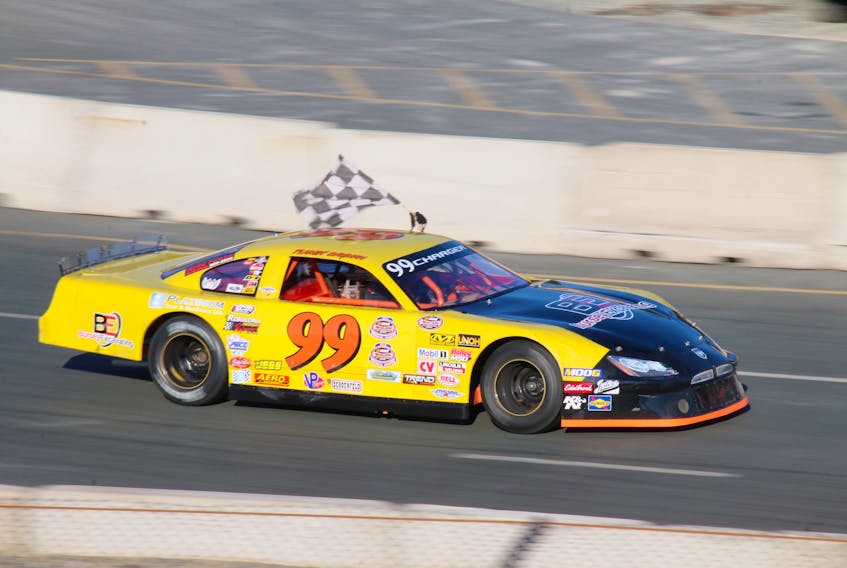 Winning Stage 2 of the Kevin’s Autobody 75 by less than a metre for Wayne Walsh in his No. 99 was an exciting way to cap off the day at Eastbound Speedway in Avondale on Sunday in the NASCAR Division I series. — Nicole Breen