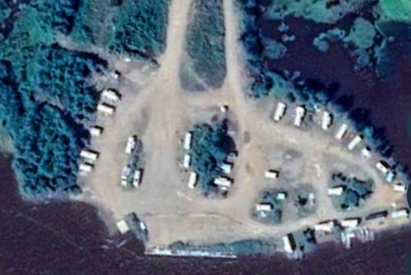 An aerial view of the proposed site of the dock. — Google Maps