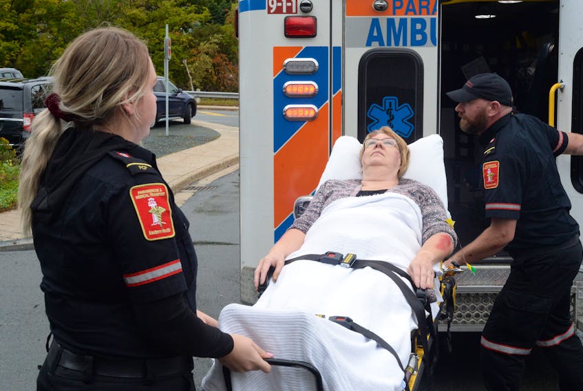 This mock exercise at the Health Sciences Complex in October was the subject of an email expressing paramedics' frustrations to management at Eastern Health. - SaltWire File Photo