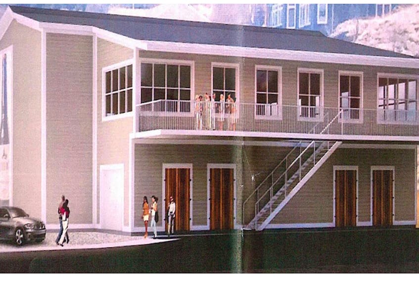 Artists rendition of the planned patio expansion for the Quidi Vidi Brewery. - Contributed