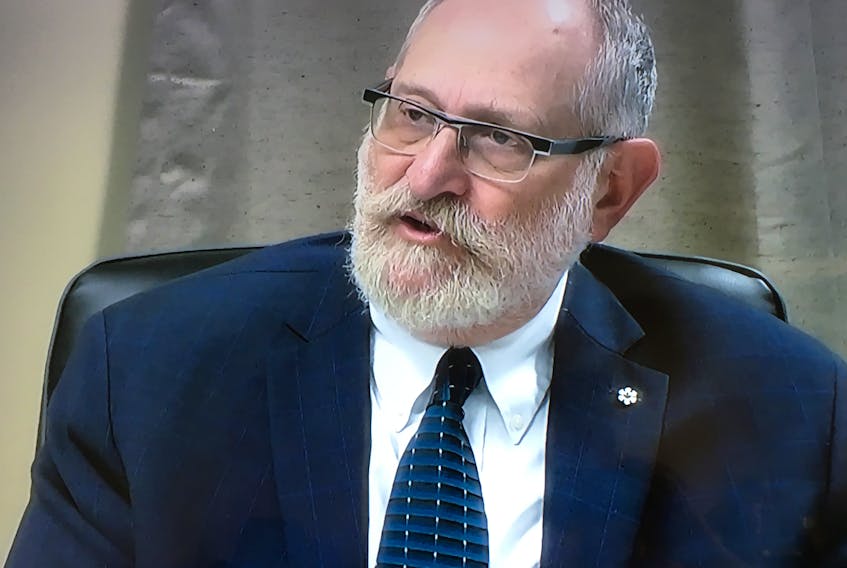 Professor at the Munk School of Global Affairs at the University of Toronto, Mel Cappe referred to his personal experience in the public service at the federal level, presenting to the Muskrat Falls Inquiry on Friday on the role and responsibilities of the public service. He was the last witness of phase three. — Screengrab