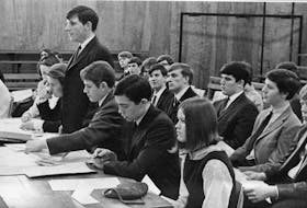 Students are shown in class at Queen Elizabeth High School in Halifax. This photo was originally published on May 3, 1968.