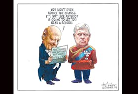 Michael de Adder cartoon for Dec. 17, 2019. Prince Andrew, possible Halifax high school renaming.