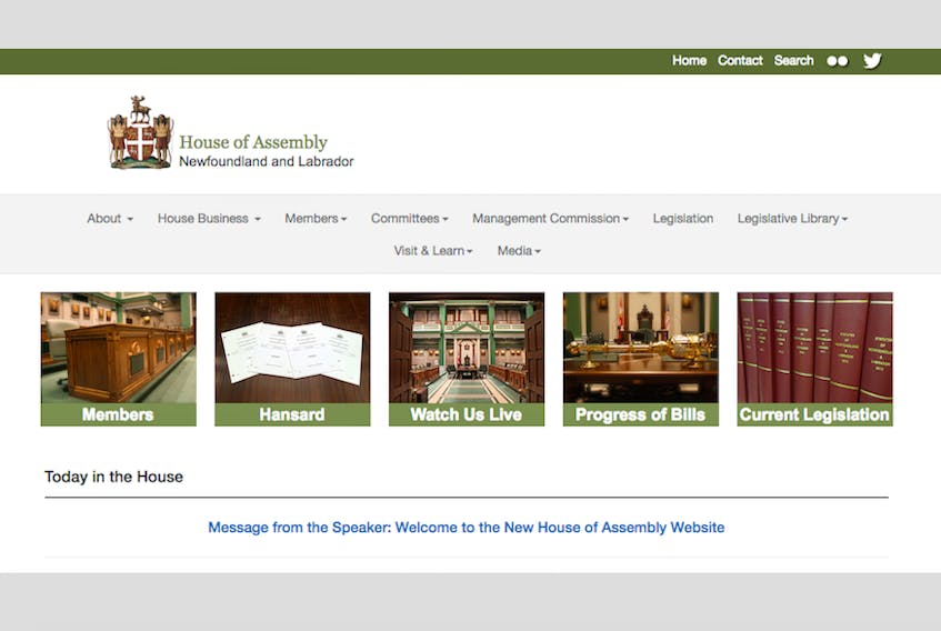 The House of Assembly’s website has been redesigned. – www.assembly.nl.ca
