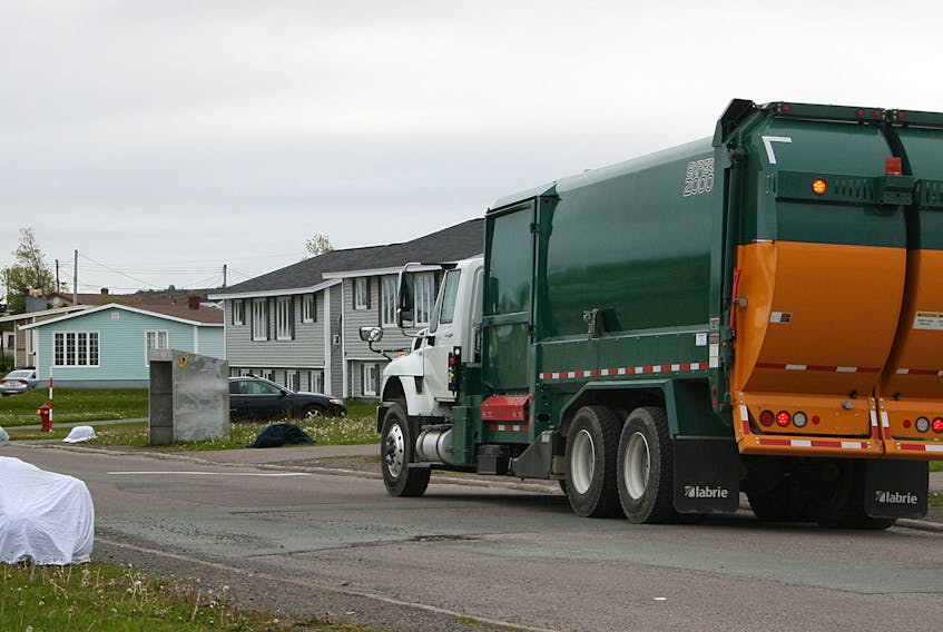Waste is picked up in Grand Bank by the Burin Peninsula Regional Service Board's contractor in this file photo. - SaltWire Network file photo