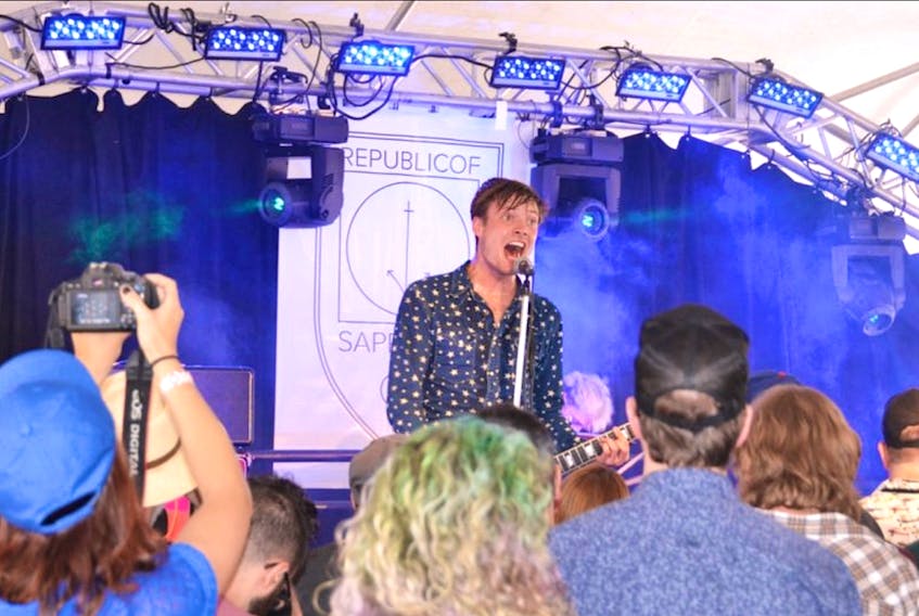 The Dirty Nil performs in a packed main stage tent during Sackville’s 2016 Sappyfest. FILE PHOTO