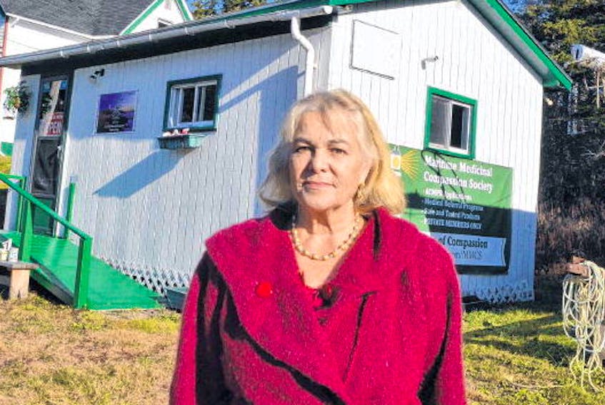Joanne Jones, shown outside The Little House of Compassion in Goldboro, offers cannabis-based products at the wellness centre.
AARON BESWICK • THE CHRONICLE HERALD