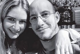 David Cloux is shown in a recent picture with his fiancée. 
CONTRIBUTED