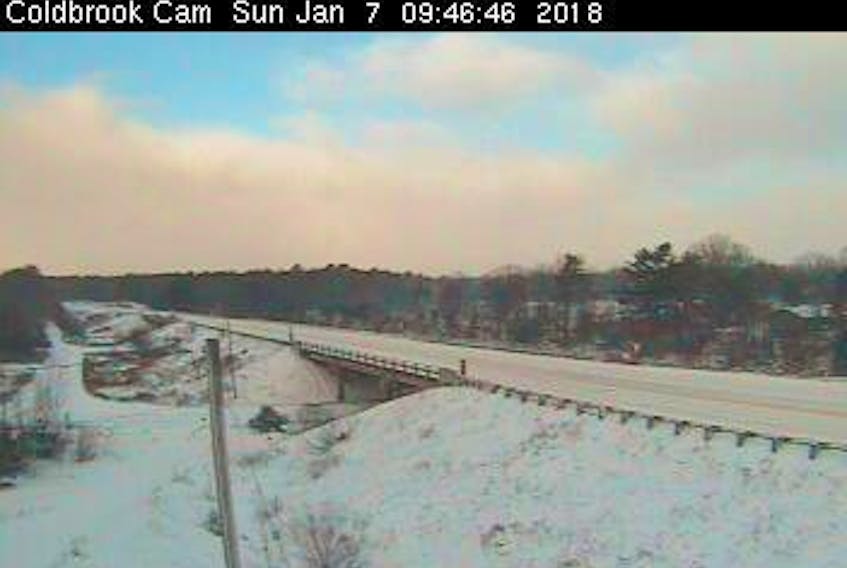 Highway 101 in Coldbrook shortly before 10 a.m. Jan. 7. Source: https://novascotia.ca/tran/cameras/