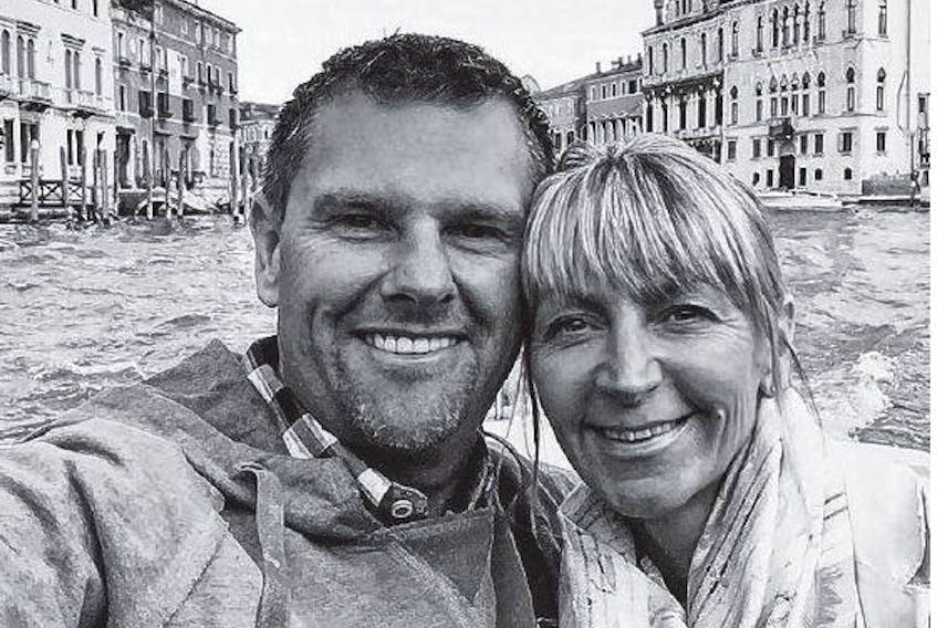 A photo posted on Facebook shows Carl Launt and his wife, Michelle Ferguson, vacationing in Venice, Italy, in 2015.