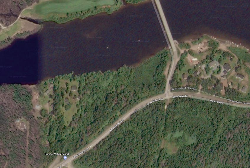 The entrance to Humber Valley Resort is shown in this Google Earth image.