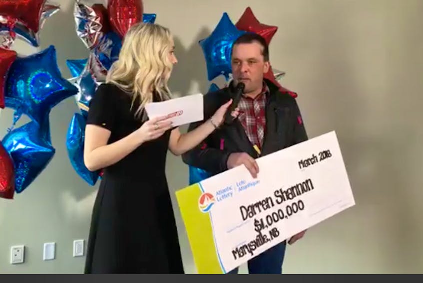 Darren Shannon, of Marysville, N.B., has claimed the $1 million Atlantic 49 prize drawn on Feb 28. Shannon bought his ticket in Summerside, P.E.I.