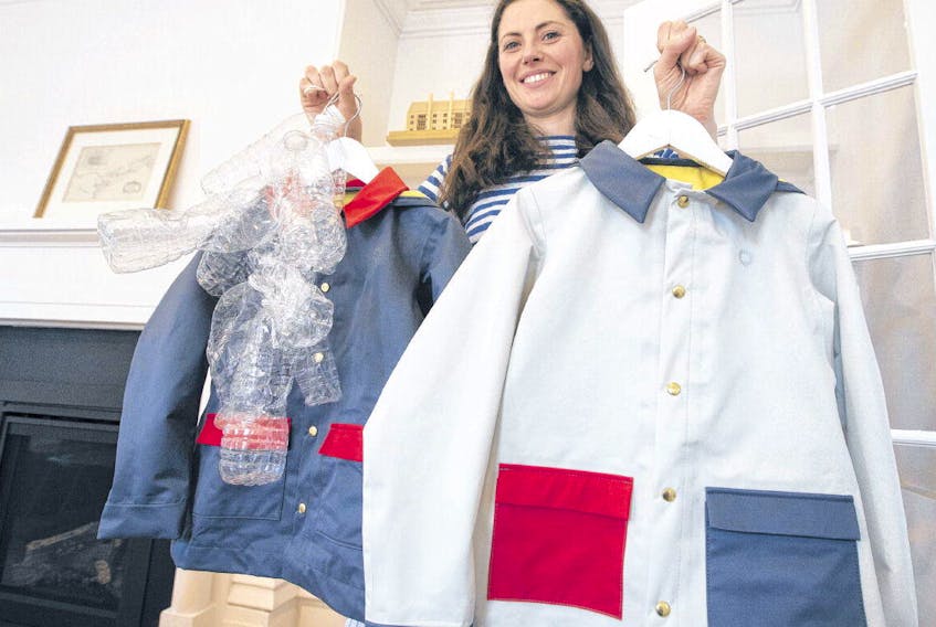 Tabitha Osler is the designer of Faire Child, a new company making kids clothing out of recycled bottles. ERIC WYNNE • THE CHRONICLE HERALD