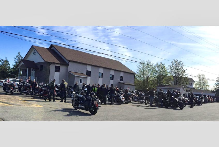 Over 40 motorcycle riders made their way to the Masonic Lodge in Gander on Saturday, June 13 for the annual Motorcycle Ride for Dad. Organizer and chair Terry Andrews says it was their best turnout for the fundraiser yet. 
Submitted photo