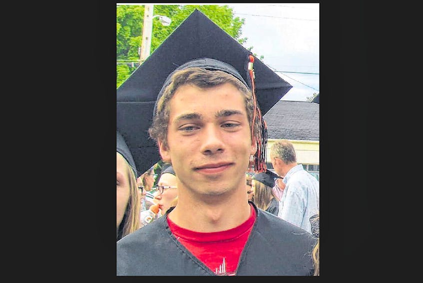 Jamie Bishop is shown during his graduation ceremony at Park View Education Centre in Bridgewater three years ago. Police say he was the victim of a drive-by shooting in Eastern Passage early Monday morning.