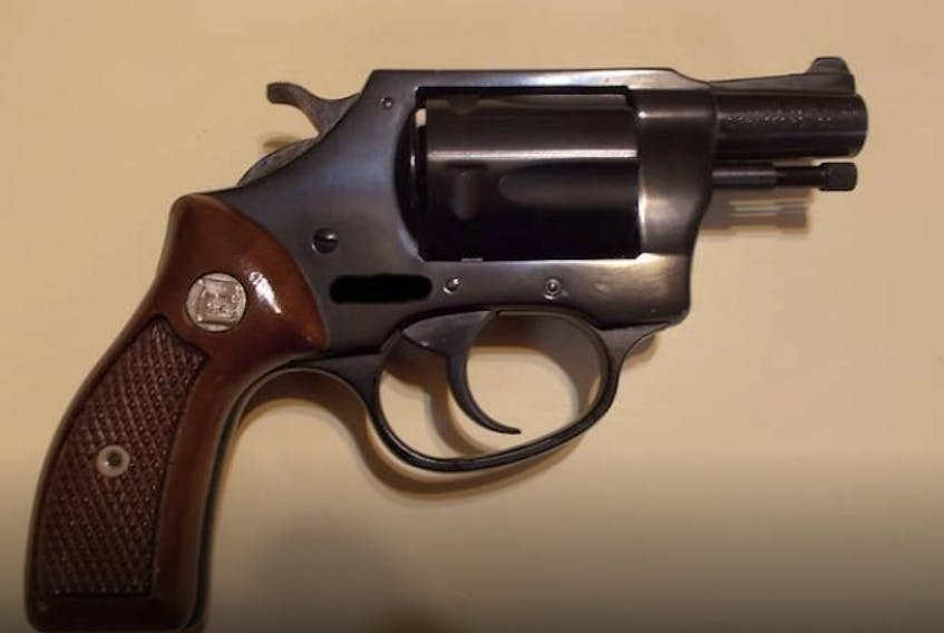 One of the missing handguns stolen during a recent break and enter at a residence in Gander.