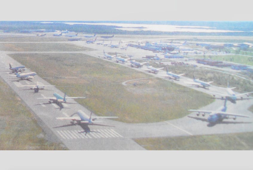 A response to crisis: Thirty-seven diverted planes lined the runways of Gander International Airport after the September 11 terrorist attacks in the U.S., leaving the region to aid about 6,500 stranded passengers.
From the Sept. 17, 2001 edition.
