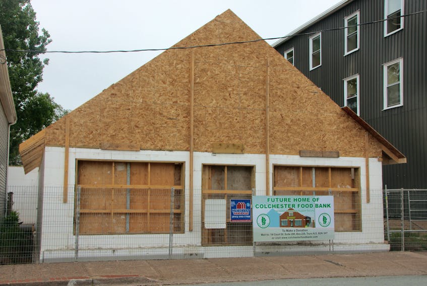 The Colchester Food Bank's new building is taking shape on Prince Street.