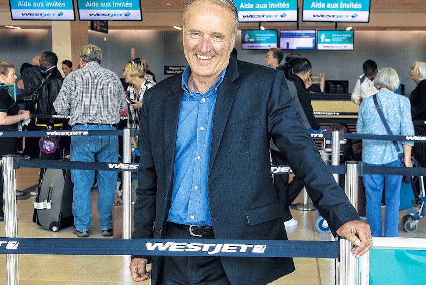 Ed Sims, WestJet president and CEO, poses for a photo at the Halifax Stanfield Airport on Thursday afternoon.
RYAN TAPLIN