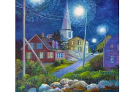 Joy Laking was inspired by Vincent van Gogh when she painted “Night Time in Prospect.’