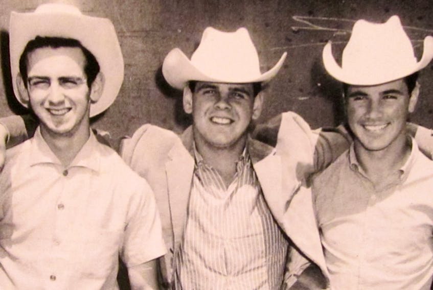 Glenn Matheson, left, Dave Theakston and Bill McIsaac were Nova Scotia All-stars in 1965, competing nationally in Western Canada.