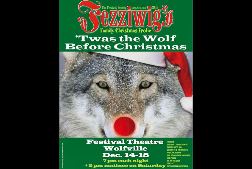 Wolfville’s festive fan-favourite Fezziwig Family Christmas Frolic will celebrate 24 years of frolicking fun with this year’s show, ‘’Twas the Wolf Before Christmas.’