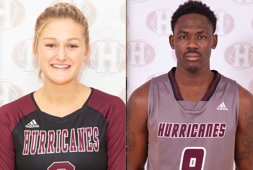 Abby Hyndman and Roosevelt Whyley are student-athletes at Holland College.