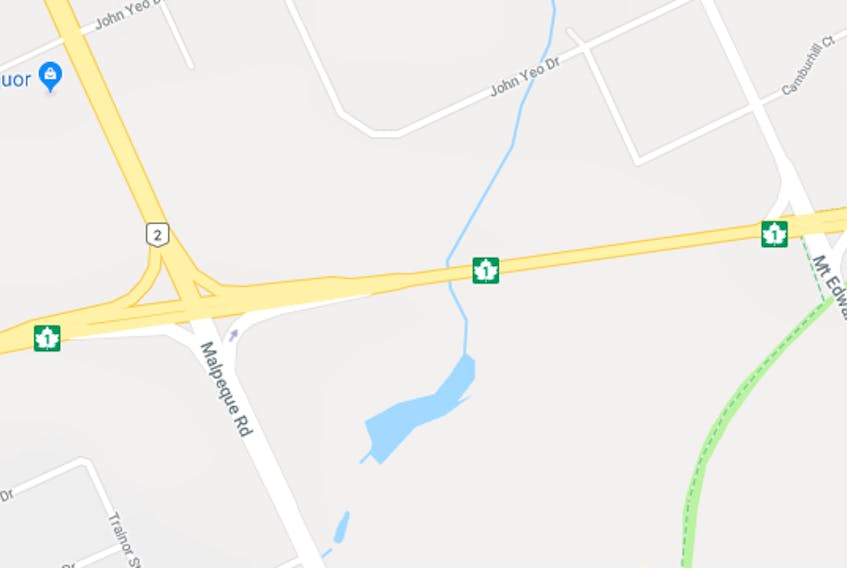 An accident has caused the road is shut down between Mount Edward Road and Malpeque Road and the westbound lane until further notice.