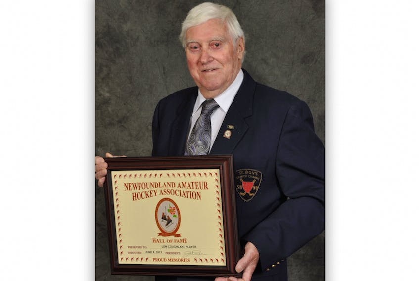 Len Coughlan was inducted into the Newfoundland and Labrador Hockey Hall of Fame in 2013. — Hockey NL
