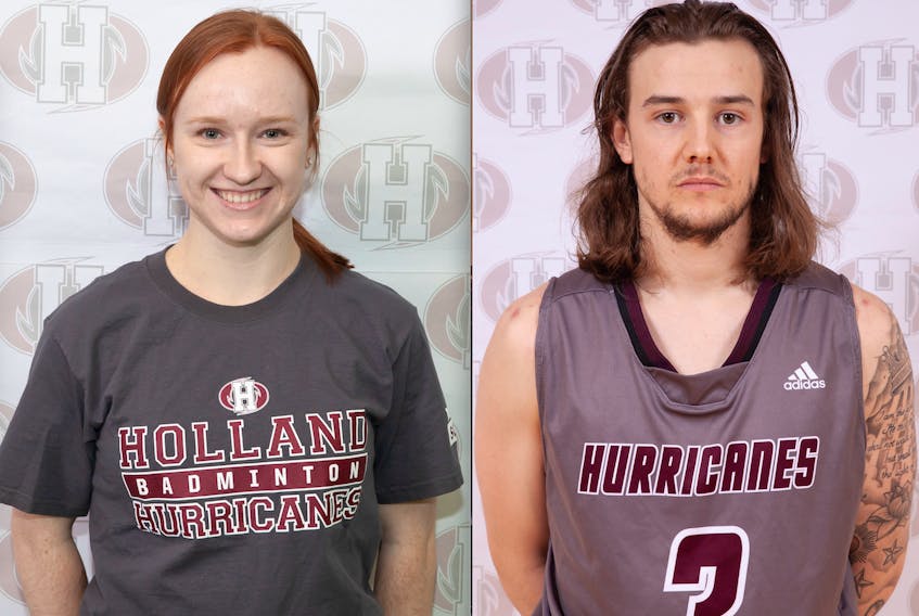 Isabelle Saunders and Connor Therrien are student-athletes at Holland College.